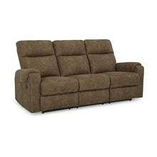 Load image into Gallery viewer, Signature Design by Ashley Edenwold Brown Reclining Sofa - Dimensions: 86" W x 40" D x 40" H