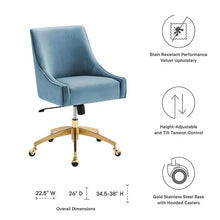 Load image into Gallery viewer, Discern Velvet Performance Office Chair