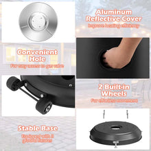 Load image into Gallery viewer, 50,000 BTU Propane Outdoor Heater, Round Patio Heater with Stainless Steel Burner, Tip - Over, Flame - Out Protection, Wheels, CSA Certificated