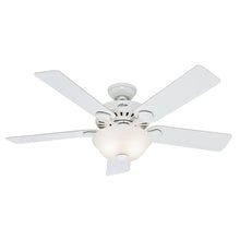 Load image into Gallery viewer, Hunter Pro's Best Five Minute 52" Ceiling Fan with Light - White - White/Beech Blades