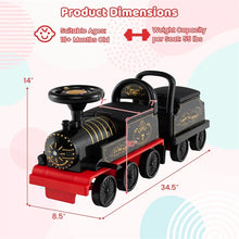 Load image into Gallery viewer, 6V 2 - Seater Ride On Train with Detachable Carriage, Under - Seat Storage, Whistle &amp; Flashing LED Lights, Trackless Electric Ride On Toy for Kids