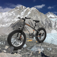 Load image into Gallery viewer, 20 in Mountain Bike for 7 - 15 Years Old, 7 Speed Kids Bike with High Carbon Steel Frame, Fat Tire and Dual Disc Brake, Front Suspension Mountain