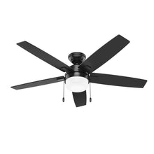 Load image into Gallery viewer, Hunter 52485 52 in. Anisten Matte Black Ceiling Fan with LED Light Kit &amp; Pull Chain