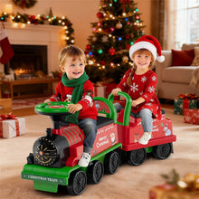 Load image into Gallery viewer, 6V 2 - Seater Ride On Train with Detachable Carriage, Under - Seat Storage, Whistle &amp; Flashing LED Lights, Trackless Electric Ride On Toy for Kids