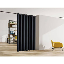 Load image into Gallery viewer, Legacy Decor Blackout Room Divider Curtain Panel Privacy Partition Heavyweight Premium Fabric Thermal Insulated, Grommet Top, Black