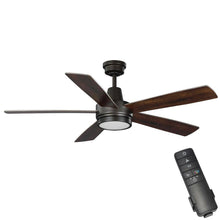 Load image into Gallery viewer, Hampton Bay 52132 Fanelee 54 in. White Color Changing LED Bronze Smart Ceiling Fan with Light Kit and Remote Powered by Hubspace