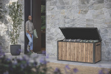 Load image into Gallery viewer, Keter Signature 170 Gallon Durable Resin Outdoor Deck Box Storage Organization, Pine
