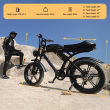 Load image into Gallery viewer, Movcan V30 Electric Bike for Adult, 1000W 20" Fat Tire 48V 15.6AH Removable Battery, 28MPH 7-Speed Disc Brake Off - Road Mountain Ebike UL2849