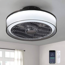 Load image into Gallery viewer, Antoine HD-FSD - 68 16 in. Modern Dimmable Integrated LED Indoor Smoky Gray Smart Enclosed Ceiling Fan with Remote
