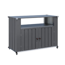 Load image into Gallery viewer, AECOJOY Outdoor Grill Table with Storage Cabinet Weatherproof, Outdoor Kitchen Island, Grill Cabinet Cart with Storage