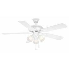 Load image into Gallery viewer, Hampton Bay Glendale 52 in. Indoor White Ceiling Fan with Light Kit