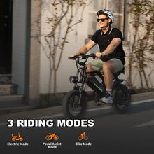 Load image into Gallery viewer, AVDL Electric Bike, 16" Fat Tire Ebike, 500W Motor, 48V 12ah Removable Battery, 4x Suspension, 38 Miles Pure Electric, 55 Miles Pedal