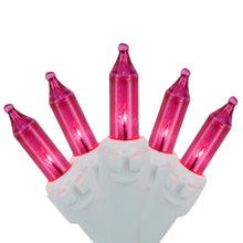 Load image into Gallery viewer, Northlight 50 - Count Pink Mini Christmas Light Set, 10 ft White Wire