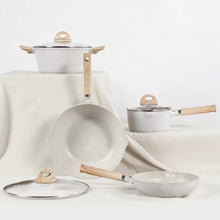 Load image into Gallery viewer, Carote Nonstick Cookware Set 21-Piece, Kitchen Pots and Pans Set, Stay - Cool Handles, Induction Compatible, Cookware Set for RV and Camping, Beige
