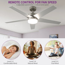 Load image into Gallery viewer, Uforic 52" Modern Ceiling Fan with Lights and Remote Control, 5 - Blade Ceiling Fan