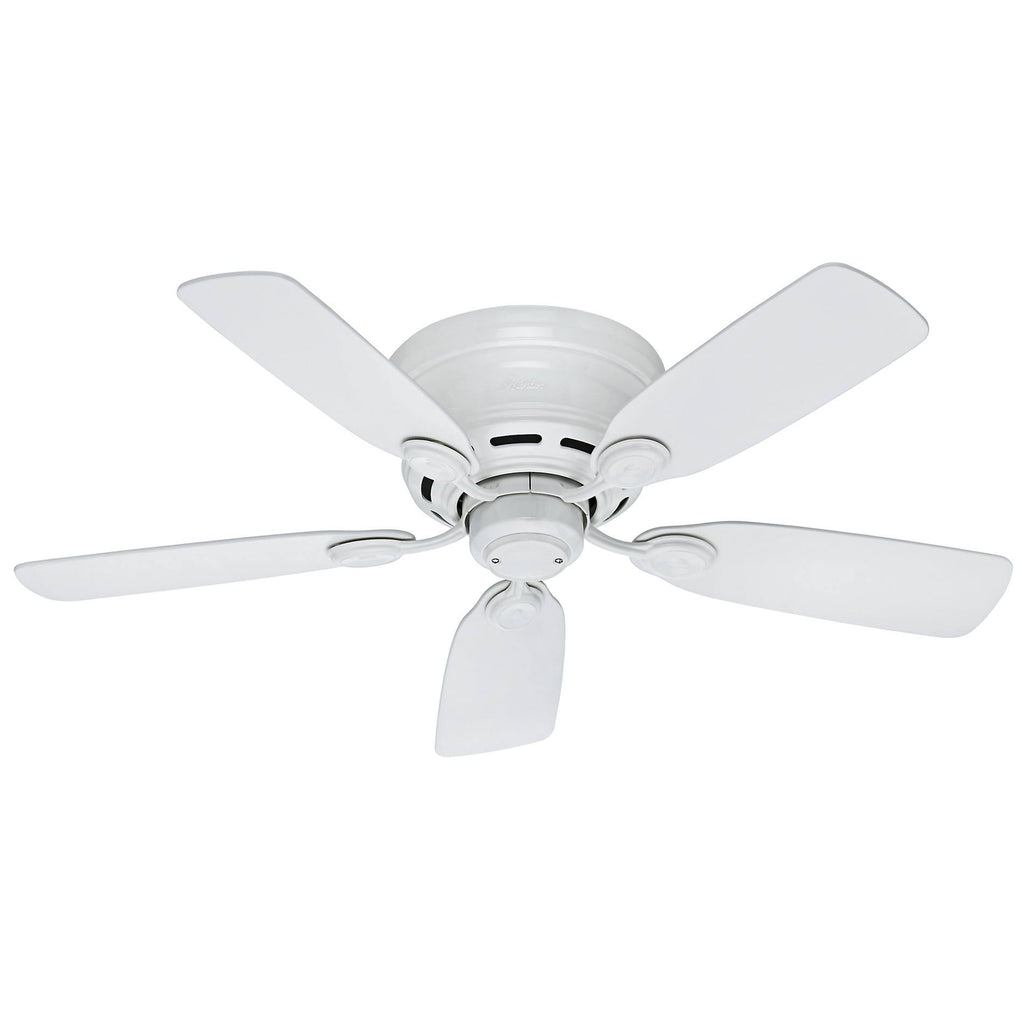 Hunter Low Profile IV 42" Ceiling Fan - White - White Blades