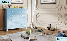 Load image into Gallery viewer, 6 Drawer Dresser, Light Blue Elegant Chest of Drawers, Large Cabinet with Storage, Rustic Wood Chest of Drawers for Bedroom, Living Room, Hallway