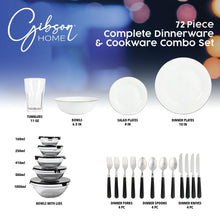 Load image into Gallery viewer, Gibson Home 71 Piece Stainless Steel Silver Cookware Combo Set