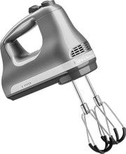 Load image into Gallery viewer, KitchenAid 6 Speed Hand Mixer with Flex Edge Beaters - Contour Silver