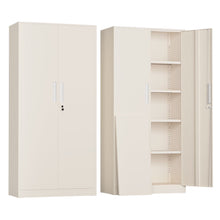 Load image into Gallery viewer, SOLAURA 71" Metal Garage Storage Cabinet with Locking Doors and Adjustable Shelves for Home, Office(Black)