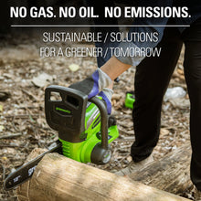 Load image into Gallery viewer, Greenworks 40V 12" Cordless Chainsaw with 2.0 Ah Battery &amp; Charger, 20262