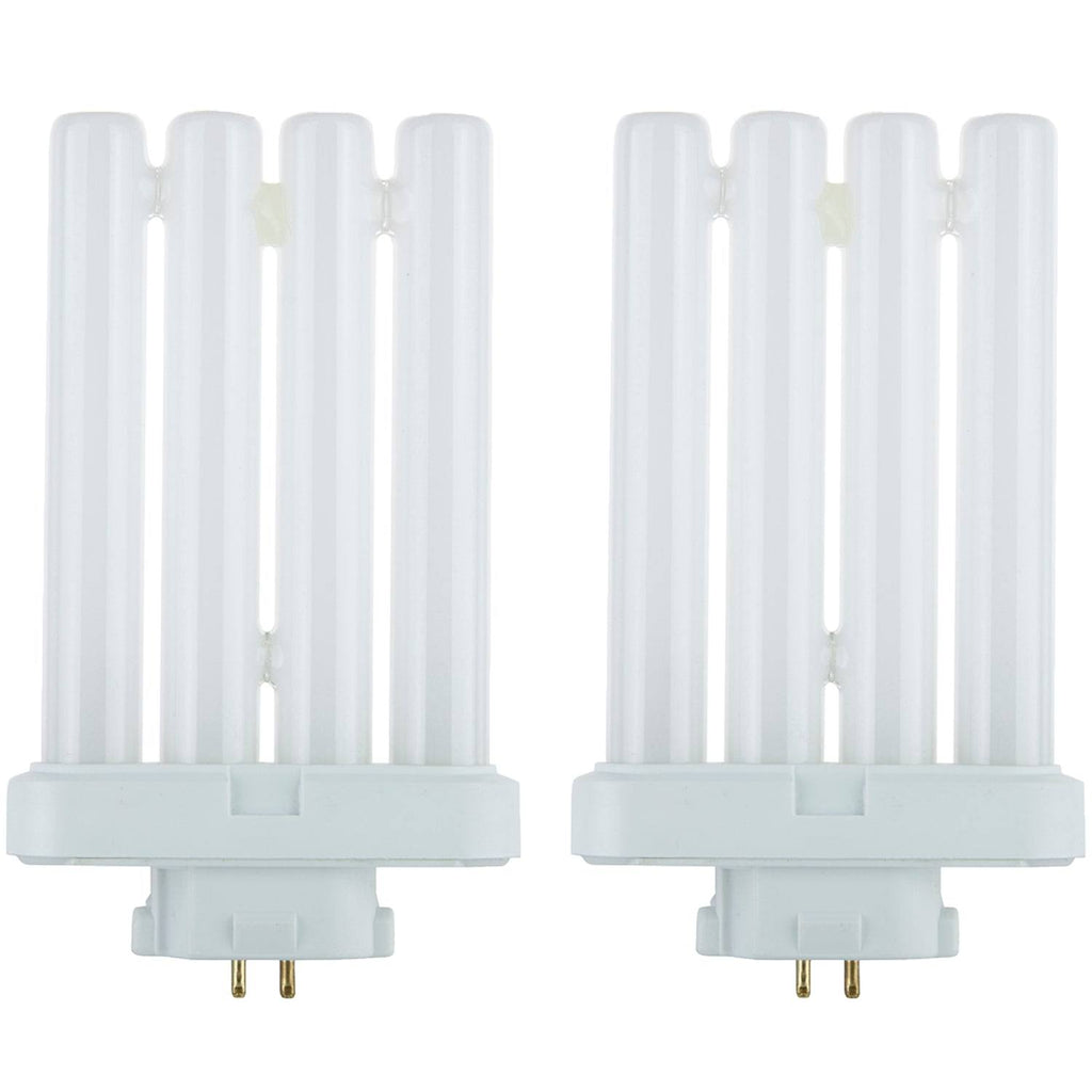 Sunlite Series FML27/65K/2PK Fluorescent 27W 6500K Daylight Quad Tube FML CFL Plugin Light Bulbs, 4-Pin GX10Q-4 Base, 2 Pack, 6500K-Daylight