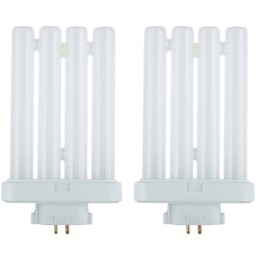 Sunlite Series FML27/65K/2PK Fluorescent 27W 6500K Daylight Quad Tube FML CFL Plugin Light Bulbs, 4-Pin GX10Q-4 Base, 2 Pack, 6500K-Daylight