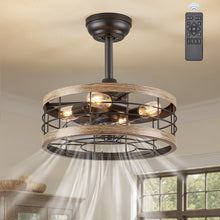 Load image into Gallery viewer, Zardon 52 in Black Ceiling Fan with LED Light and Remote, Downrod 6-Speed and Quiet Reversible DC Motor for Bedroom, Living Room, Indoor