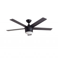 Load image into Gallery viewer, Home Decorators Collection SW1422/48in/MBK Merwry 48 in. Integrated LED Indoor Matte Black Ceiling Fan with Light Kit and Remote Control