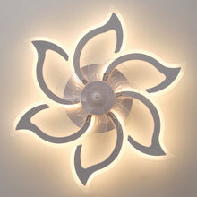 Load image into Gallery viewer, Garwarm Dimmable Ceiling Fan with Light and Remote Control, 27" Small Flush Mounted Ceiling Fan
