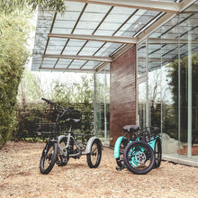 Load image into Gallery viewer, ABORON 3.0 Fat Tire Electric Trike for Senior Foldable E - Bike, 500W Motorized Tricycle Adult 20" Folding 3 Wheel Electric Commute Bike Trike W/48V