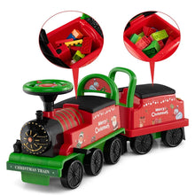 Load image into Gallery viewer, 6V 2 - Seater Ride On Train with Detachable Carriage, Under - Seat Storage, Whistle &amp; Flashing LED Lights, Trackless Electric Ride On Toy for Kids