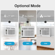 Load image into Gallery viewer, Window Air Conditioner 6000 BTU Cool to 250 Sq Ft Intelligent, LED, Remote Control, Easy to Clean Filter Screen, Can Be Used As a Dehumidifier/Fan