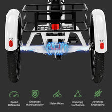 Load image into Gallery viewer, ABORON 3.0 Fat Tire Electric Trike for Senior Foldable E - Bike, 500W Motorized Tricycle Adult 20" Folding 3 Wheel Electric Commute Bike Trike W/48V