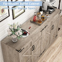 Load image into Gallery viewer, 71" Tall Farmhouse Kitchen Pantry Cabinet, 5 Layers Storage Cabinet with Adjustable Shelves, Farmhouse Pantry Cabinet with 4 Barn Doors