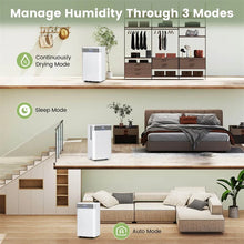 Load image into Gallery viewer, 32 Pints 2000 Sq.ft Basement Dehumidifier with Drain Hose, 24H Timer &amp; 3 - Color Indicator, Quiet Portable Dehumidifier for Home, Bedroom, Bathroom