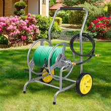 Load image into Gallery viewer, Garden Hose Reel Cart Holds 230FT of 5/8" Hose, Heavy - Duty Hose Cart with 2 Wheels &amp; Storage Basket, Portable Water Hose Organizer for Yard