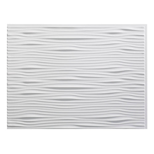 Fasade Waves Matte White 18 - Square Foot Backsplash Kit