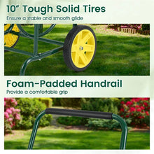Load image into Gallery viewer, Garden Hose Reel Cart Holds 230FT of 5/8" Hose, Heavy - Duty Hose Cart with 2 Wheels &amp; Storage Basket, Portable Water Hose Organizer for Yard