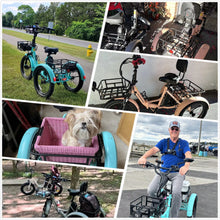 Load image into Gallery viewer, ABORON 3.0 Fat Tire Electric Trike for Senior Foldable E - Bike, 500W Motorized Tricycle Adult 20" Folding 3 Wheel Electric Commute Bike Trike W/48V