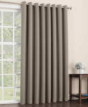 Load image into Gallery viewer, Sun Zero Jonah Extra Wide Blackout Patio Curtain Panel Stone