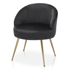 Load image into Gallery viewer, Monibloom Velvet Accent Chair, Modern Upholstered Single Sofa Side Chair, Comfy Barrel Club Living Room Armchair with Golden Metal Legs