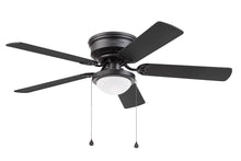 Load image into Gallery viewer, Harbor Breeze Armitage 52 - in Matte Black Indoor Flush Mount Ceiling Fan with Light (5 - Blade)