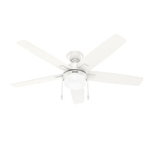 Load image into Gallery viewer, Hunter 52487 52 in. Anisten Fresh White Ceiling Fan with LED Light Kit &amp; Pull Chain