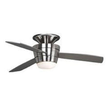 Load image into Gallery viewer, Harbor Breeze Mazon 44 - in Brushed Nickel Flush Mount Indoor Ceiling Fan with Light Kit and Remote (3 - Blade)