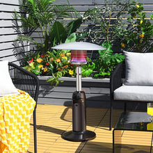 Load image into Gallery viewer, 13,000 BTU Portable Tabletop Propane Patio Heater, Stainless Steel LP Gas Heater with Weighted Base &amp; Adjustable Thermostat for Backyard, Restaurant