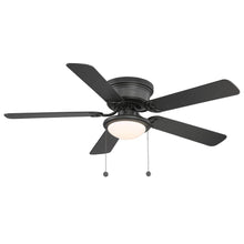 Load image into Gallery viewer, Hugger 52 in. LED Indoor Black Ceiling Fan with Light Kit