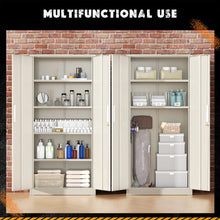 Load image into Gallery viewer, SOLAURA 71" Metal Garage Storage Cabinet with Locking Doors and Adjustable Shelves for Home, Office(Black)