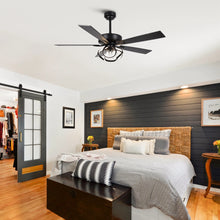 Load image into Gallery viewer, Parrot Uncle 52 - Inch Contemporary Chrome Ceiling Fan with Integrated LED Lights and Remote Control