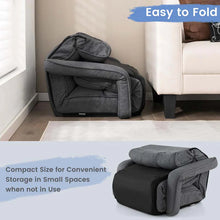 Load image into Gallery viewer, 6 - Position Adjustable Floor Sofa Bed, Folding Lazy Sofa Chaise Lounger Recliner with Armrests &amp; Footrests for Living Room, Bedroom &amp; Gaming